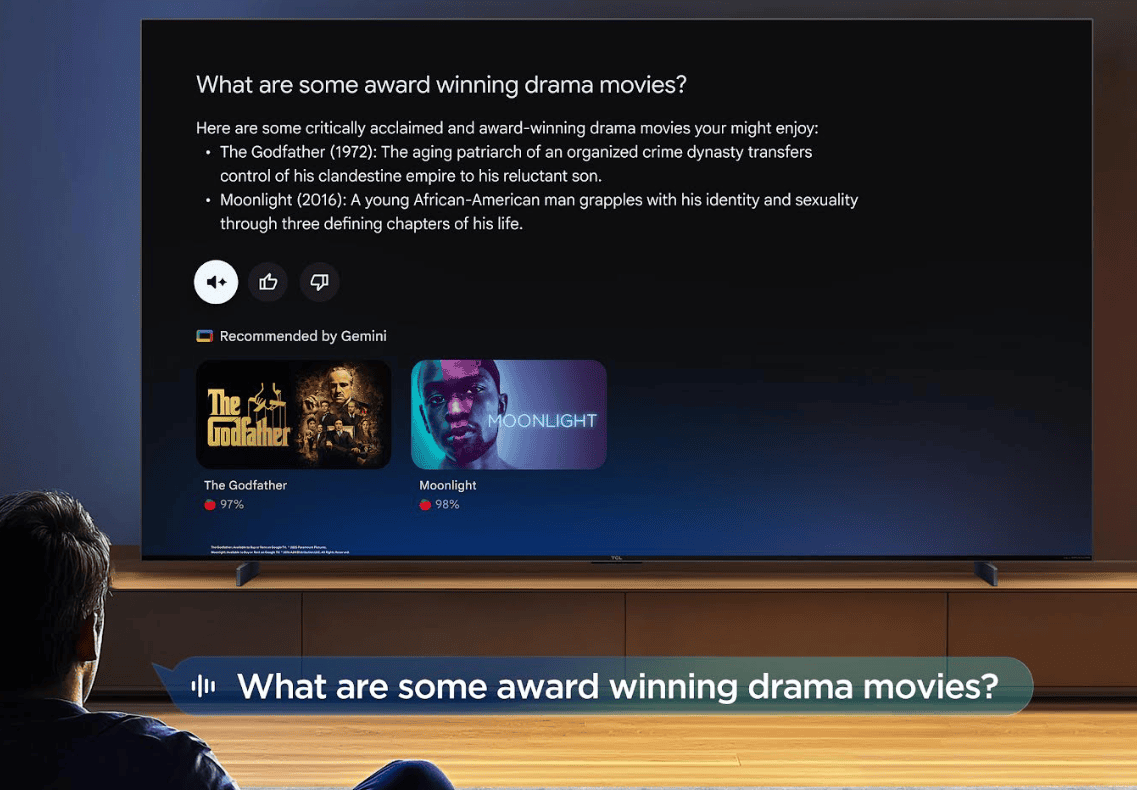 Google TV מקבלת שדרוג חכם: Gemini מגיעה לטלוויזיות TCL ומאפשרת שליטה מלאה בהגדרות באמצעות שפה טבעית